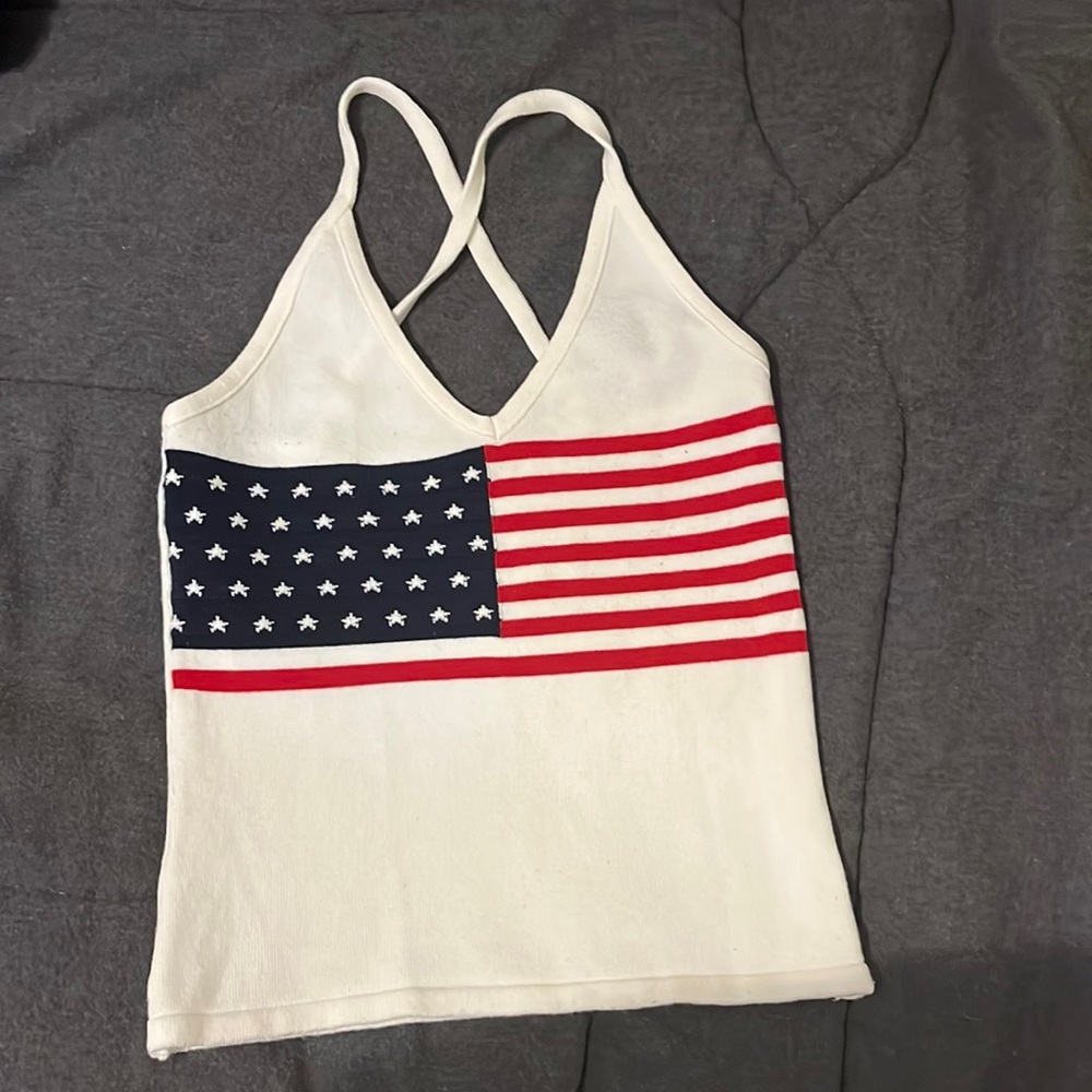 American Flag Knit Tank
